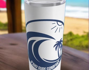 Vaso de playa hawaiano: taza de viaje de acero inoxidable con aislamiento de 20 oz