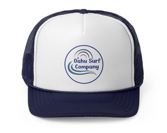 Oahu Surf Company Trucker Hat: Island Style Logo Cap