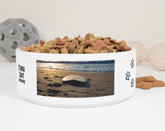 サーフィン・ボディボード Pet food stand   Ocean art Surfboard Dog Bowl With Resin Waves - Etsy