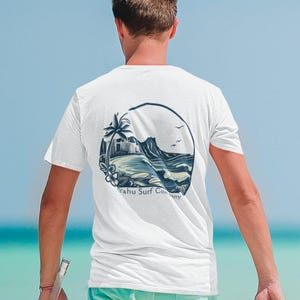 Vintage Waikiki Beach Diamond Head Honolulu Hawaii V-Neck T-shirt