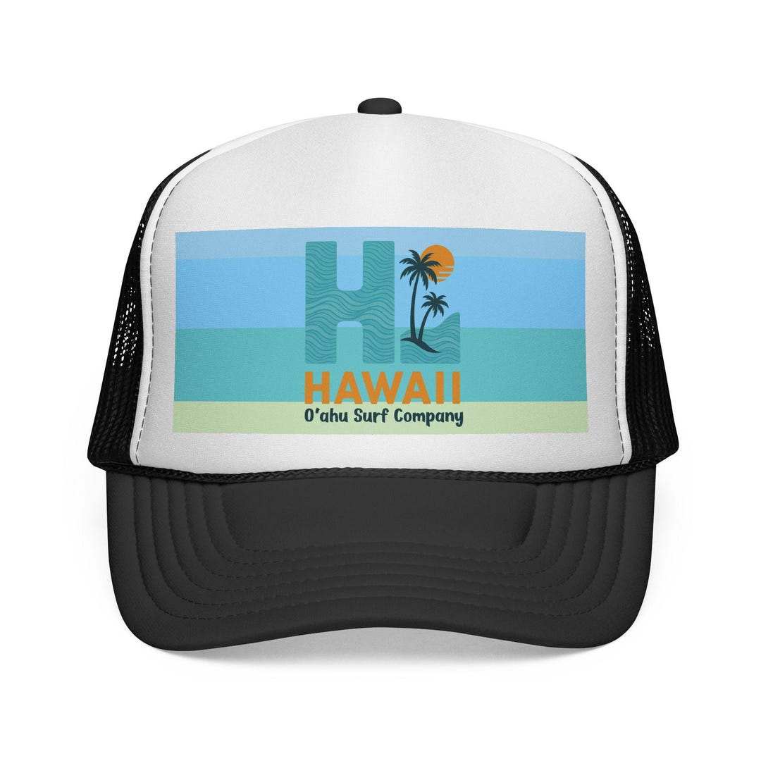 Hawaii Trucker Hat Vintage HI Cap Oahu Surf Company Island  display picture 3