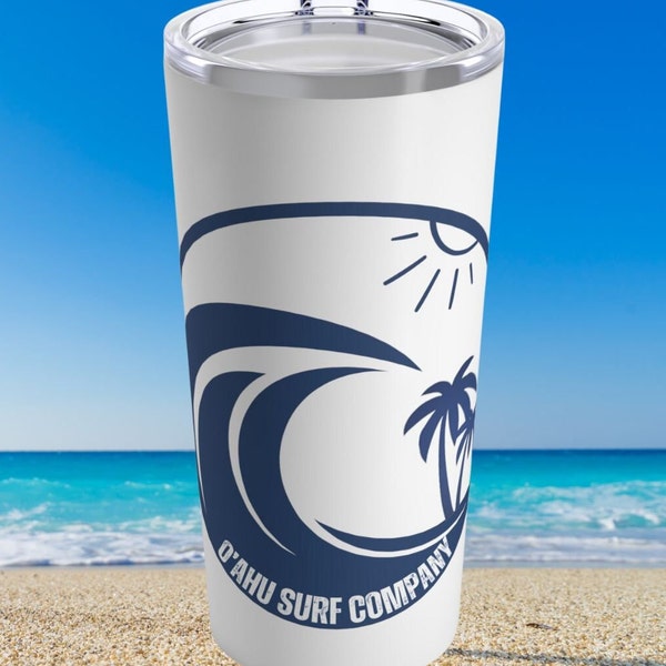 Hawaii Beach Tumbler 20oz Travel Mug, BeachLife, CoastalLiving, SurfStyle, GiftIdeas, Drinkware, IslandVibes, Keeps Drinks Cold