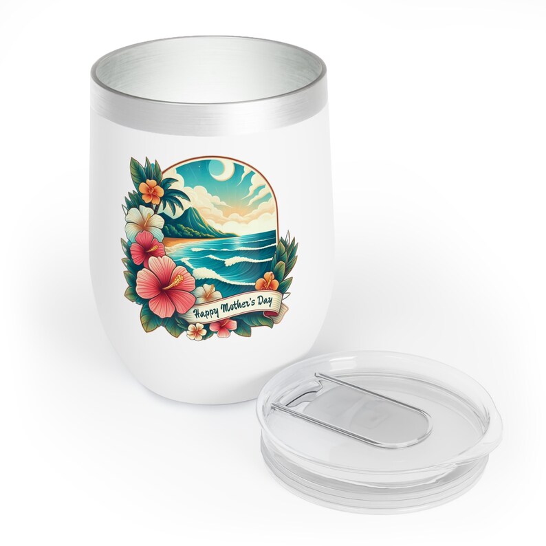Happy Mother's Day Gift for Mom Wine Tumbler 12 oz, Moms Day Present, Gift for Her, Best Mothers Day Present from Oahu Surf Company Hawaii