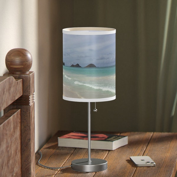 Tropical Ocean Surf Beach Lamp, Oahu Hawaii Tropical Island Lamp, Surf Lamp, Lamp in a Box Night Stand Lamp, Beach House Decor