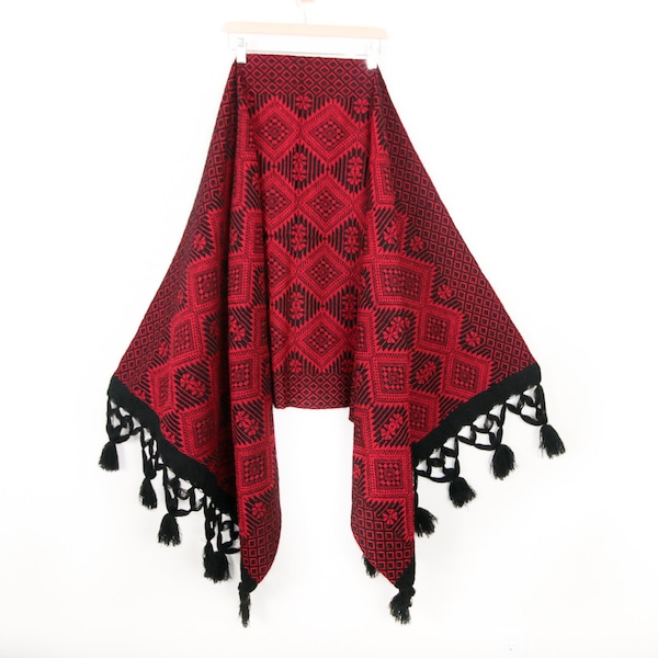 Châle tissé main en chenille rebozo - Style mexicain élégant, chaud et authentique