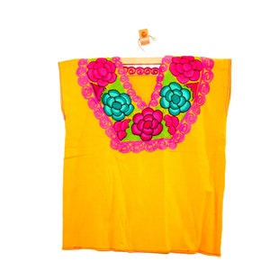 Mexikanische handgewebte Baumwolle Damen Trachtenhemd - Cinco de Mayo/Muttertagsgeschenk Handgefertigte Artisan Kleidung Onesize