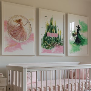 Juego de 3 impresiones de nombre Wicked Duo personalizadas para habitación de niñas, dormitorio de hermanas, sala de juegos de hermanos, arte de pared de acuarela para guardería, letrero de cumpleaños para bebé