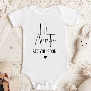 Hallo Tante Bis bald PNG SVG Schwangerschaft Ankündigung Tante Geschenk Bester Freund Baby offenbaren T-Shirt Neugeborenen Bodysuit Design Baby Miracle Baby