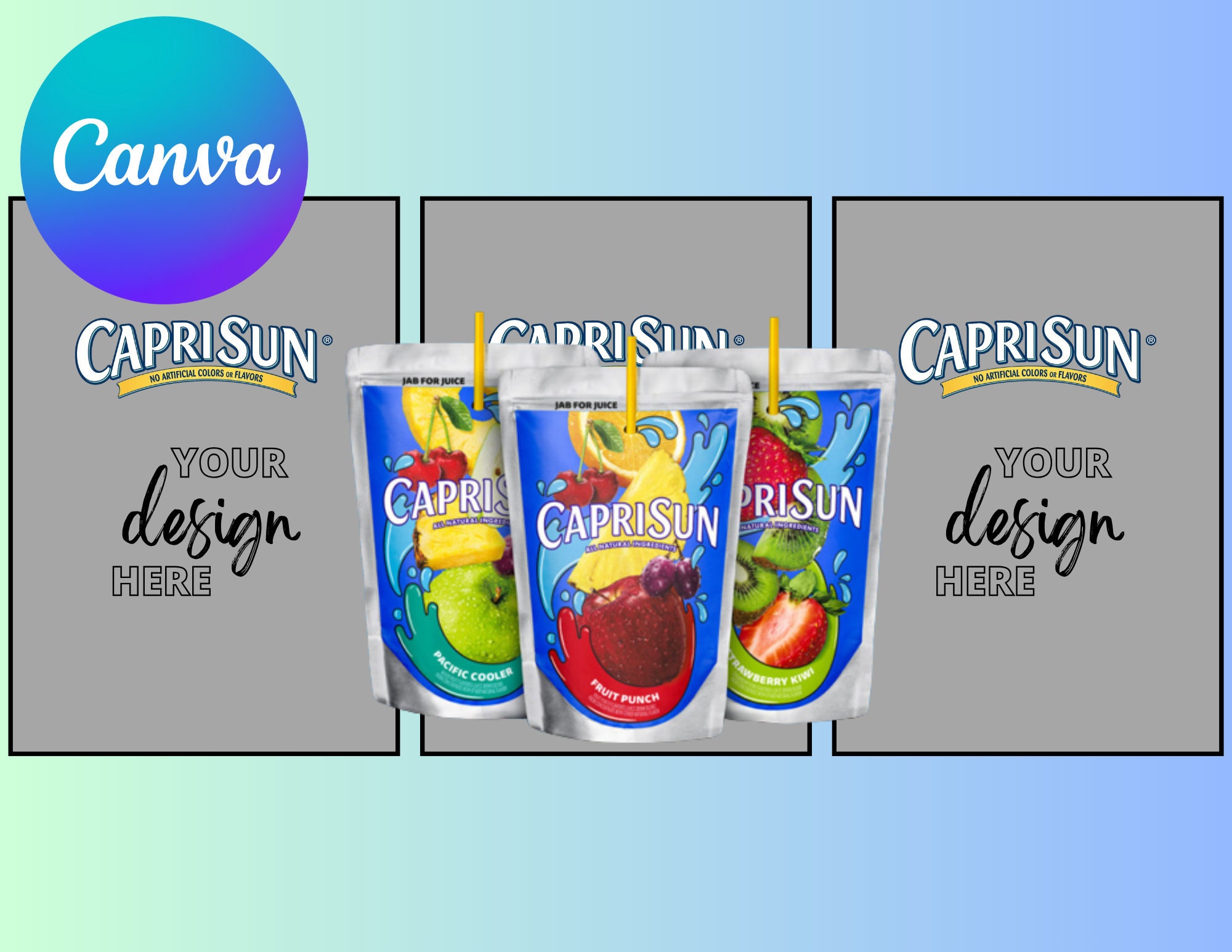 Caprisun Labels Template | Blank Caprisun Labels Template | Canva ...