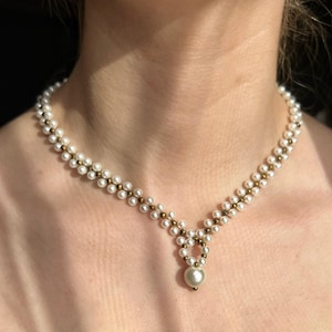 Beautiful Pearl Necklace with Pearl Pendant
