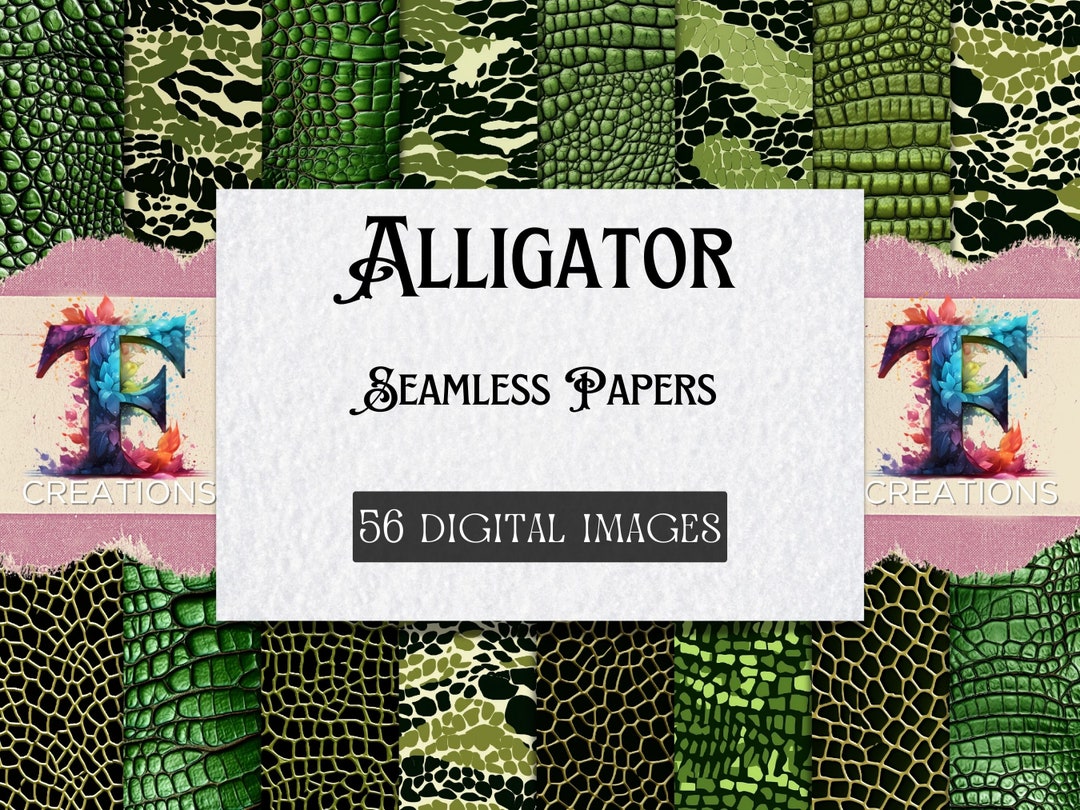 Alligator Patterns, 56 Seamless Alligator or Crocodile Patterns, Fun ...
