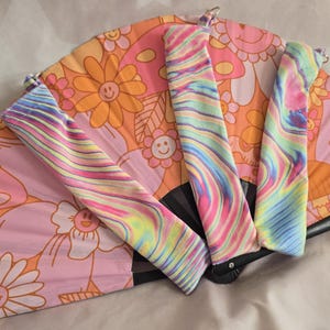 Minky Holofoil Clacking Fan Holder *Rave, Festival, Accessory*