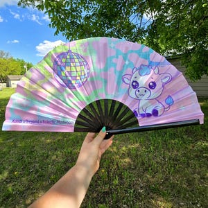 Disco Cow Festival\Rave Folding Hand Fan