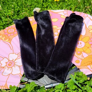 Minky Clacking Fan holder [Black&Grey] *Rave, Festival, Accessory*