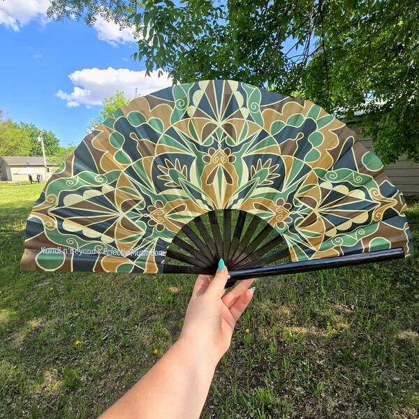 Groovy Forest {13" Festival\Rave Hand Fan}