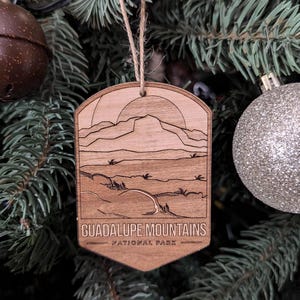Guadalupe Mountains National Park Christmas Ornament | Laser Etched | United States
