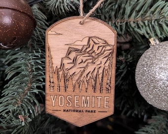 Yosemite National Park Christmas Ornament | Laser Etched | United States