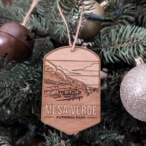 Enfeite de Natal do Parque Nacional Mesa Verde | Gravado a Laser | Estados Unidos