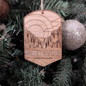 Black Canyon National Park Christmas Ornament | Laser Etched | United States