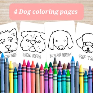 Dog Theme Colouring Pages | Kids Coloring Pages | Toddler Activity | Drawing | Printable Black and White Designs