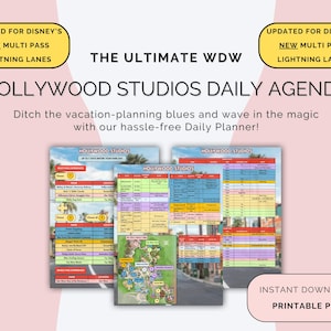 ¡Multi Pass actualizado! Agenda diaria de WDW: Hollywood Studios (itinerario, planificador, lista de atracciones, opciones gastronómicas incluidas)
