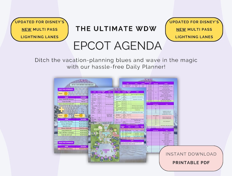 Epcot Guide.pdf EPCOT Daily Agenda – Disney Planner, Lightning Lane, Dining Guide (PDF ...