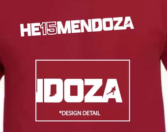 HE15MENDOZA Indiana Hoosier football fan T-shirt/Hoodie/Crew Sweatshirt.