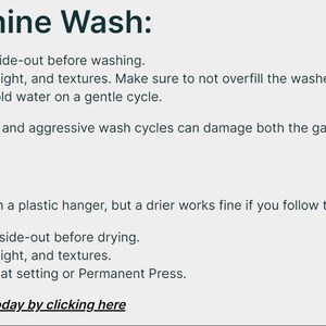 Wash & Dry guide for DTF printed garments