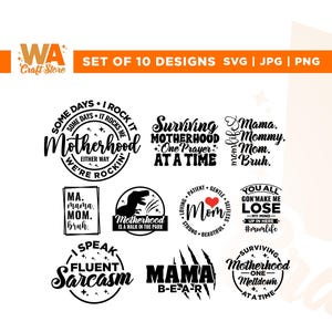 Pacchetto di immagini SVG "Mamma sarcastica", immagini SVG "Mamma divertente", Cricut, Sublimazione, immagini SVG "Vita da mamma", immagini SVG "Festa della mamma", immagini SVG "Amore da mamma", immagini SVG "Mamma che dice", immagini SVG "Mamma sarcastica"