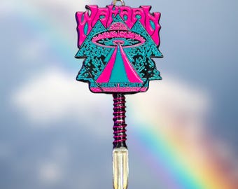 Colgante de cuchara envuelto en alambre para festival • Charm rave reutilizado • Joyería EDM única / Listo para enviar