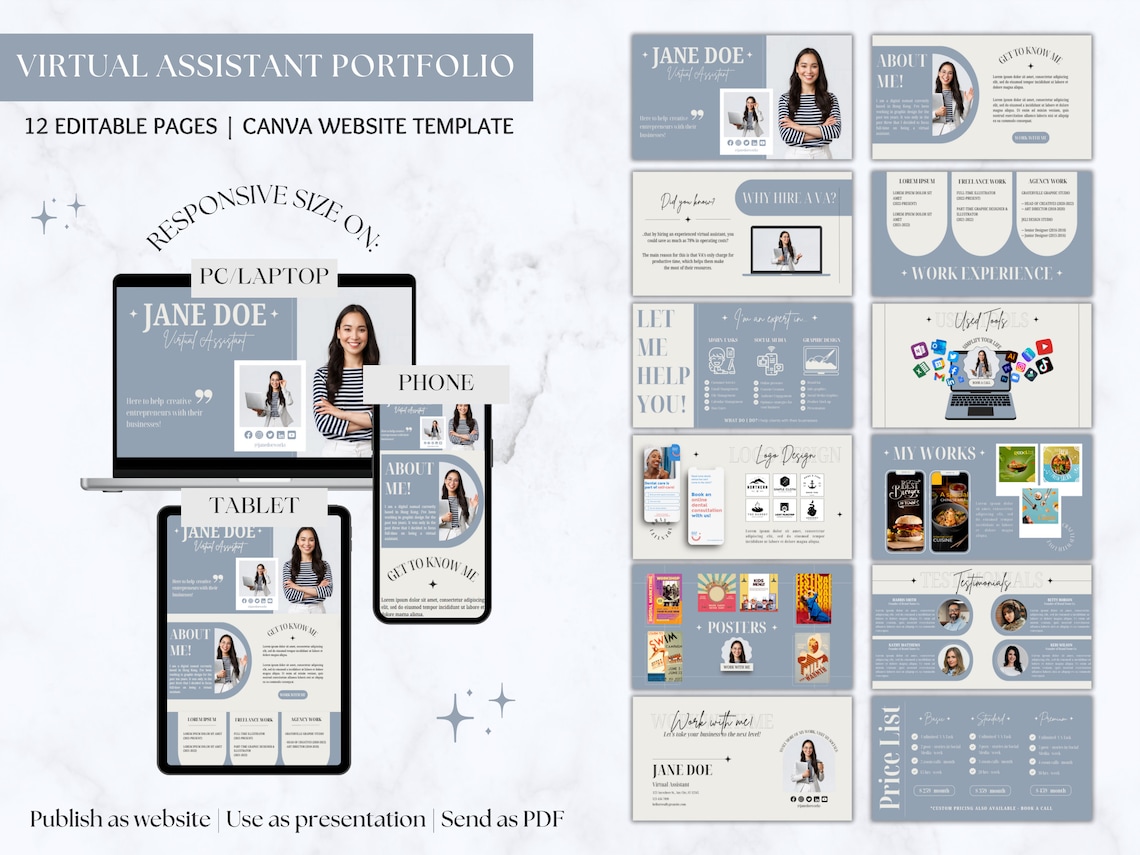 Virtual Assistant Portfolio, Virtual Assistant Portfolio Template ...