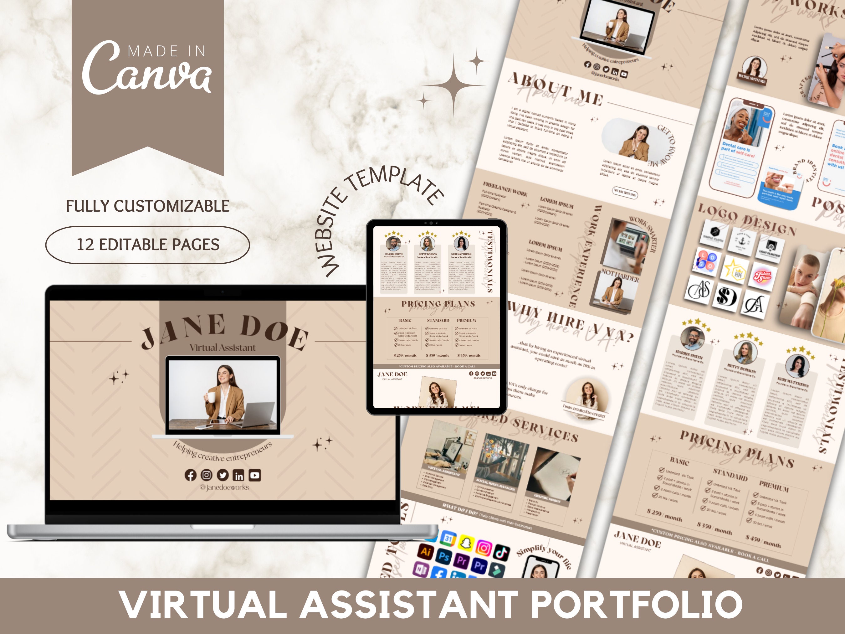 Virtual Assistant Portfolio Template, Virtual Assistant Portfolio ...