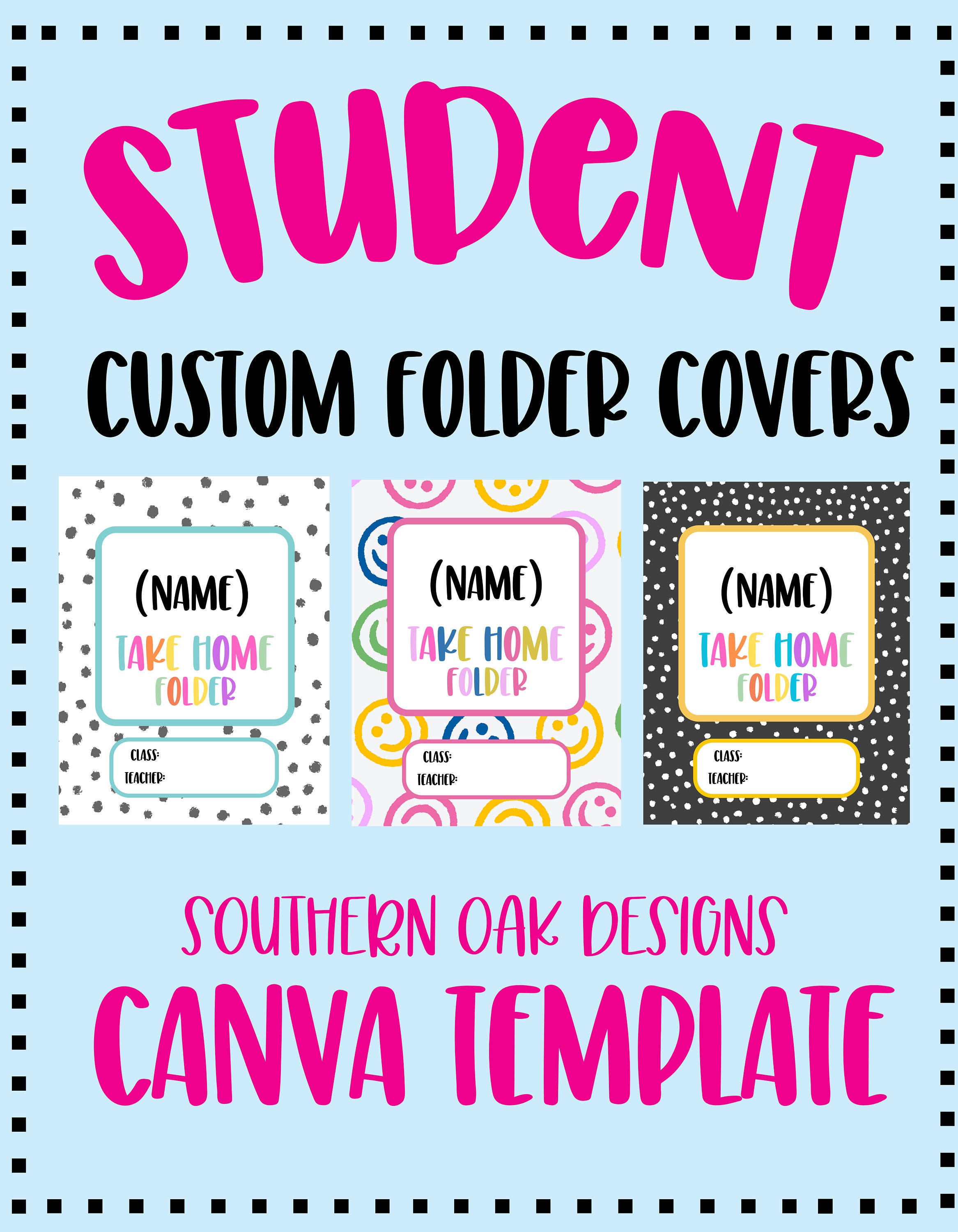 School Folder Covers / Teacher Templates / Teacher Printable / Student ...