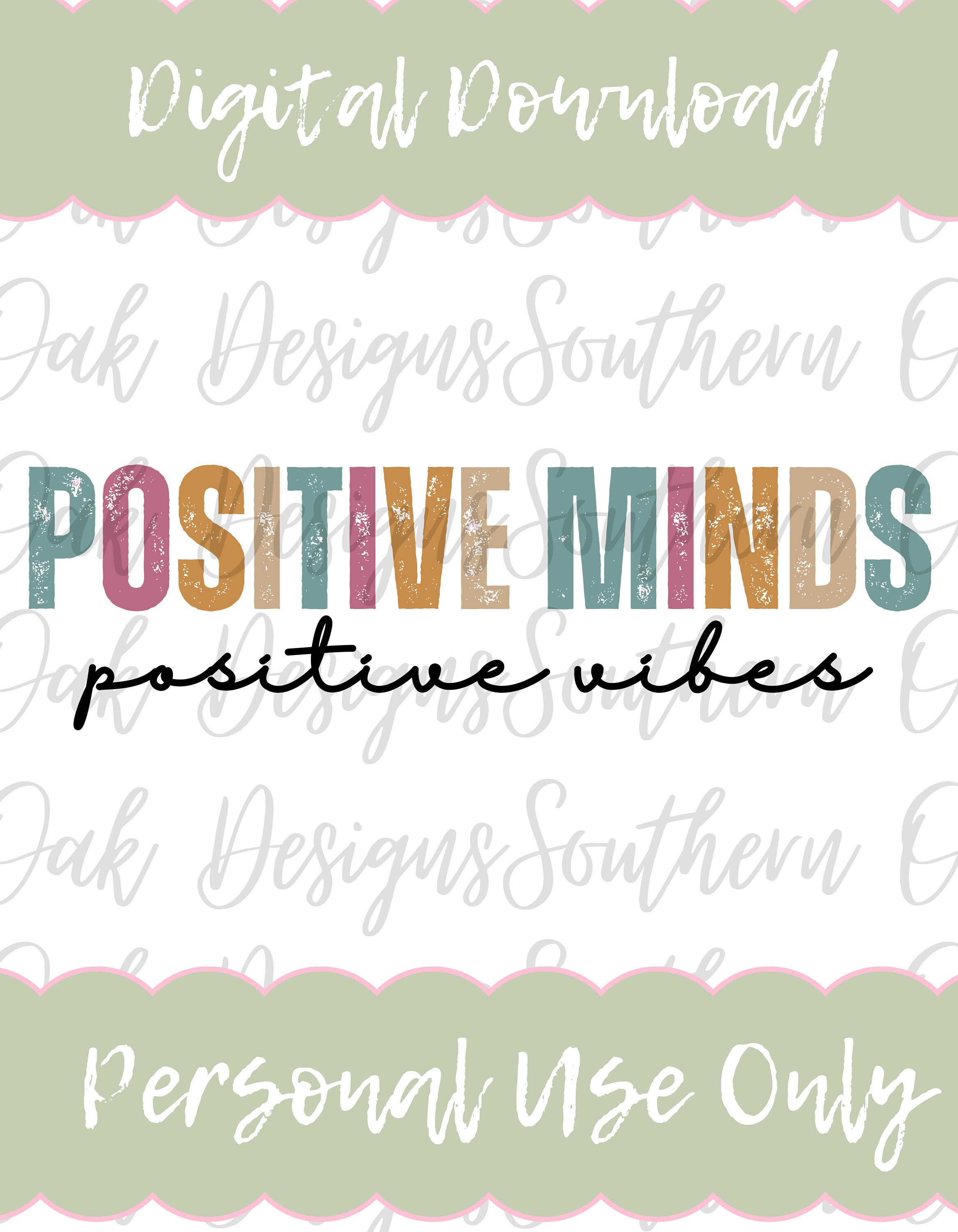 Positive Vibes Shirt / Positive PNG / Positive Vibes PNG / Trendy Png ...