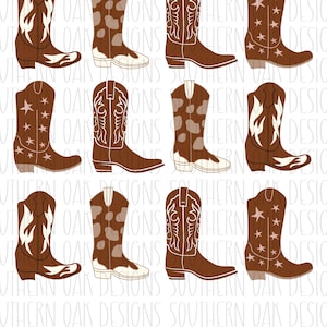 Botas de Cowboy PNG / Design de botas de cowboy / Design de botas / Design ocidental / Cowboy