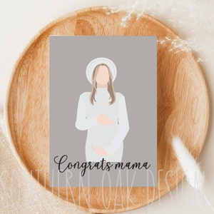 Expecting Mama Card/ baby shower card / mama card / baby card / newborn card/ Digital Download