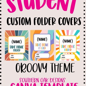 School Folder Covers / Teacher Templates / Teacher Printable / Student Print Printable /Take home Folder Cover / Digital Download