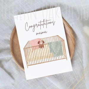 Expecting Mama Card/ baby shower card / mama card / baby card / newborn card/ Digital Download