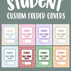 School Folder Covers / Teacher Templates / Teacher Printable / Student Print Printable /Take home Folder Cover / Digital Download