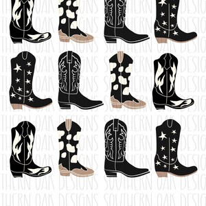 Botas de Cowboy PNG / Design de botas de cowboy / Design de botas / Design ocidental / Cowboy