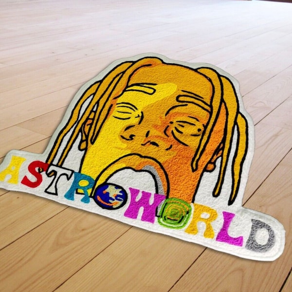 Travis Scott Astroworld Tufted Rug | Cactus Jack Floor Mat | Travis Scott Living Room Carpet Decor