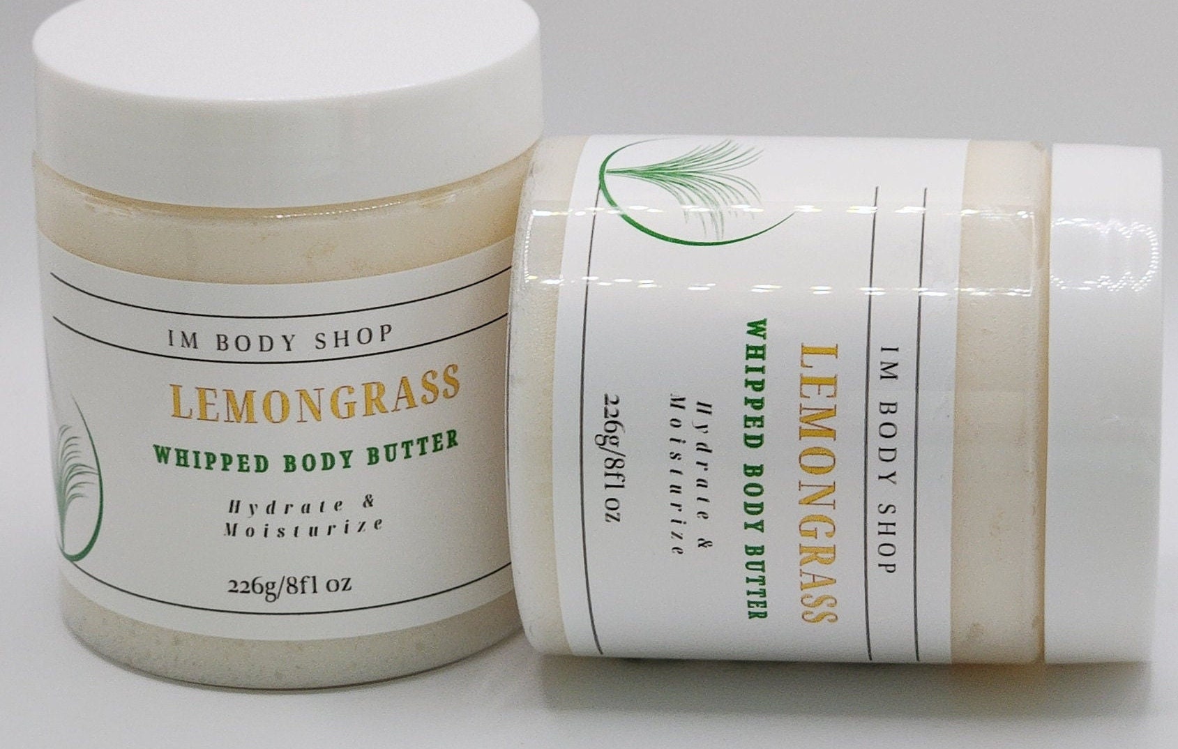 Whipped Lemongrass Body Butter: Vegan Shea Butter Moisturizer
