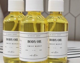 Sweet Mango Body Oil: Handmade Moisturizer for Dry Skin