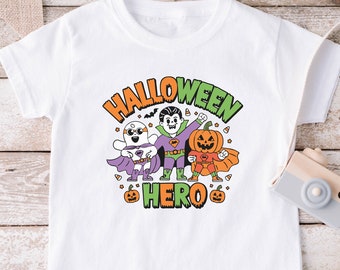 Halloween Hero Halloween Shirt, Halloween Toddler/Youth Shirt, Superhero Kids Halloween Tee, Spidey Halloween Tshirt, Kids Halloween Gift