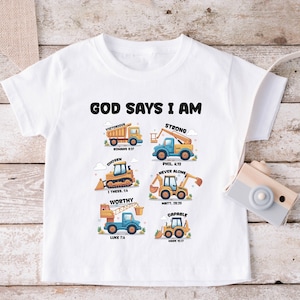 Christian Shirts for Kids, God Says I Am Shirt, Biblical Youth Shirts, Gift for Kids, Christian Shirt, Jesus Toddler Tshirt, Youth Tee