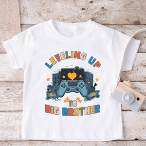 Gamer Big Brother Shirt, Leveling Up To Big Brother Personalized Shirt, Big Brother Announcement Shirt, Video Game Pregnancy Announcement.