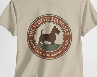 Scottish Terrier T-Shirt: Pure Sass Highland Class Dog Lover Tee