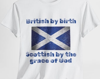 Scottish Flag, Scotland Cotton Tee Shirt