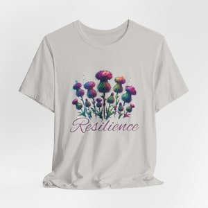 Schottische Distel, Widerstandsfähigkeit, Jersey Kurzarm-T-Shirt Bild 4