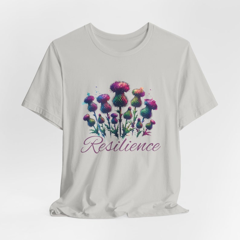Schottische Distel, Widerstandsfähigkeit, Jersey Kurzarm-T-Shirt Bild 4